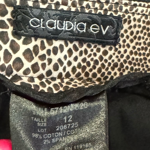 🚌🚍3/$30 Vintage Y2K Claudia ev Black Bermuda shorts size 12 - Picture 3 of 5